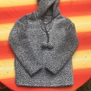 Ladies Plush Sherpa Pullover Hoodie